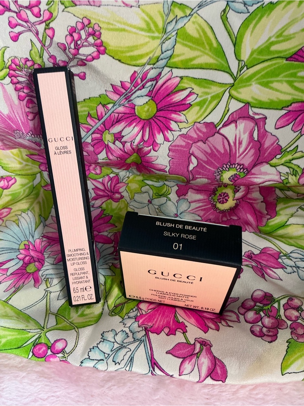 Gucci Blush de Beauté & Lip Gloss Set in Silky Rose — Pink